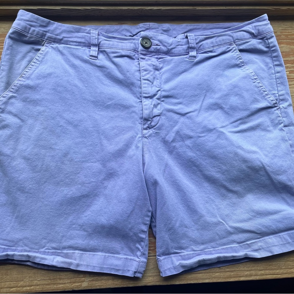 Chubbies Flat Front Chino Purple Casual Shorts. Size 34